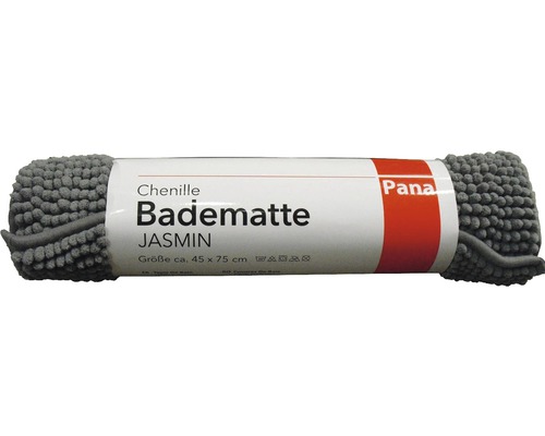 Badematte Chenille grau