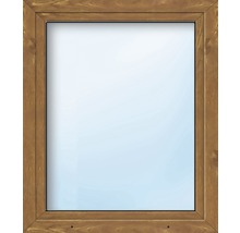 Kunststofffenster 1-flg. ESG ARON Basic weiß/golden oak 750x1650 mm DIN Links-thumb-0