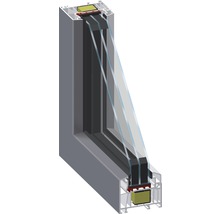 Kunststofffenster Festverglasung ESG ARON Basic weiß/anthrazit 900x1600 mm (nicht öffenbar)-thumb-3