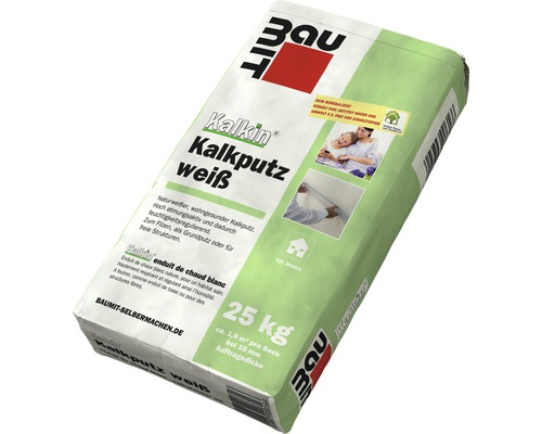 Enduit de chaux blanc Baumit Kalkin 0-1mm blanc naturel 25 kg