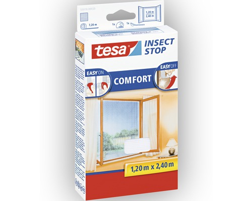Moustiquaire pour fenêtre au niveau du sol tesa Insect Stop Comfort sans perçage blanc 120x240 cm-0