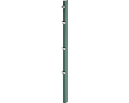 Poteau de clôture ALBERTS avec pattes de serrage à sceller dans le béton 6 x 4 x 260 cm vert