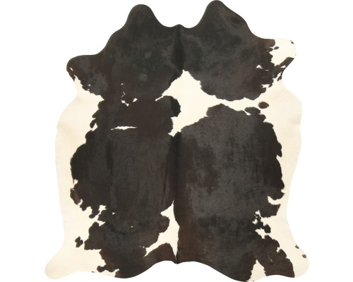 Peau de vache noir-blanc env. 210x190 cm-0