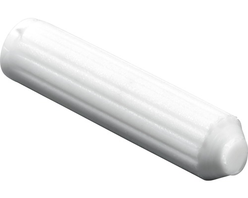 Cheville en plastique blanc 6 x 30 mm, 50 pièces