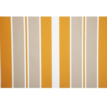 Gelenkarmmarkise 2x1,5 Stoff gestreift orange/grau/weiß Gestell RAL 9003 signalweiß-thumb-1
