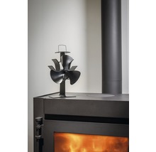Ventilateur de cheminée Eurom thermoélectrique noir-thumb-1