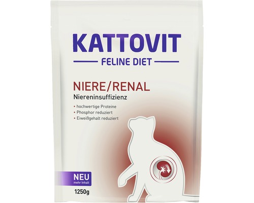Nourriture sèche pour chats Kattovit Niere/Renal 1250 g