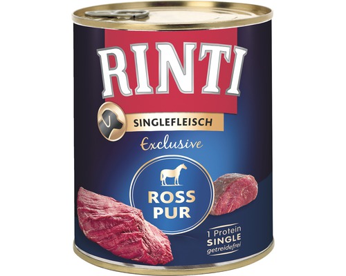 Hundefutter nass RINTI Singlefleisch Ross pur 1 Pack 6x800 g