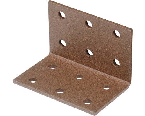 Équerre multi-trous Duravis 40x40x60 mm brun rouille 1 unité-0