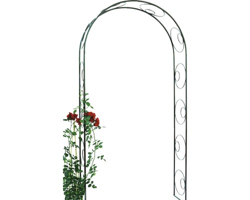 Arche pour rosier tuteur renfort demi-lune renfort de jardin cercle vert 124 x 36 x 244 cm vert