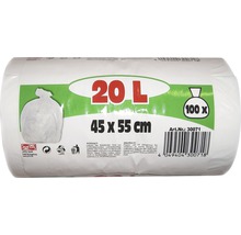 Sac-poubelle blanc 20 l 100 pièces-thumb-0