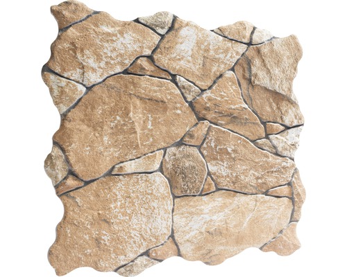Pierre de parement en grès cérame fin Klimex UltraStrong Nevada Sahara marron 31,5x31,5 cm-0