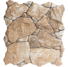 Pierre de parement en grès cérame fin Klimex UltraStrong Nevada Sahara marron 31,5x31,5 cm-thumb-2