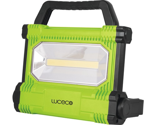 Éclairage de travail à batteries à LED IP54 30W 2500 lm 6500 K blanc lumière du jour noir/vert 260x240 mm-0
