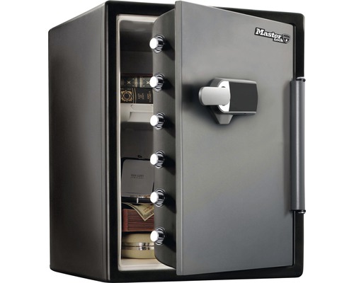 Coffre-fort à poser Master Lock LFW205TWC noir avec système de verrouillage électronique Coffre-fort à poser Master Lock LFW205TWC noir avec système de verrouillage électronique