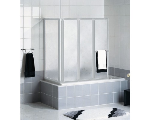Pare-baignoire Schulte 3 pièces avec paroi latérale Décor Softline claire blanc alpin avec porte-serviettes Pare-baignoire Schulte 3 pièces avec paroi latérale Décor Softline claire blanc alpin avec porte-serviettes