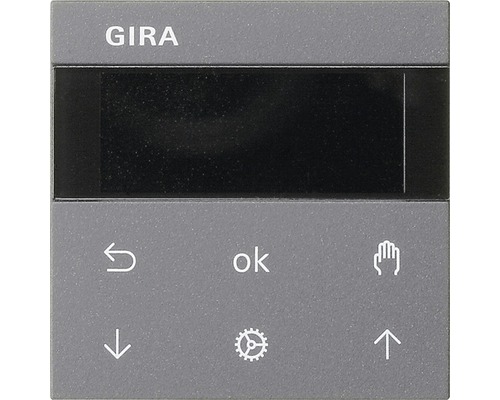 Commande murale avec écran pour store vénitien Gira + minuterie Gira 536628 E2/Event anthracite-0