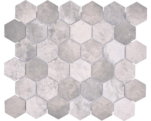 Mosaïque en céramique HX Curio ZDG Hexagon 32,5x28,1 cm gris-0