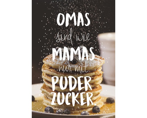 Carte de vœux Omas sind wie Mamas nur mit Puderzucker 11,5x16 cm-0