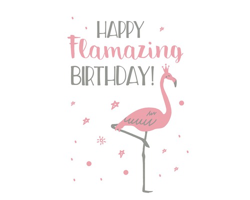 Carte de vœux Happy Flamazing Birthday! 11,5x16 cm-0