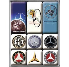 Kit d'aimants décoratifs Mercedes-Benz Logos 7 pièces 9,3x2 cm-thumb-0