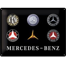 Plaque en tôle Mercedes Logos 30x40 cm-thumb-0
