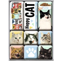 Kit d'aimants décoratifs Happy Cats 7 pièces 9,3x2 cm-thumb-0