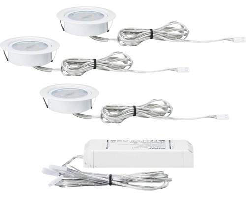 Set d'éclairage à encastrer LED blanc 3 x 4,5 W 93554