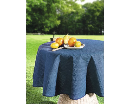 Nappe de table de jardin bleu d'eau Ø 160 cm