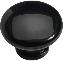 Bouton de meuble plastique noir Ø 40 mm, 1 pièce-thumb-0