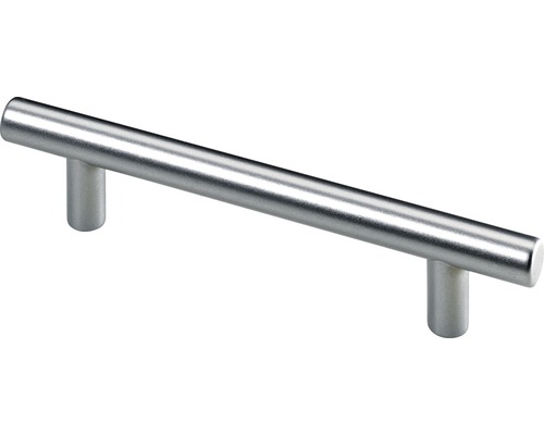 Poignée de meuble plastique aspect aluminium, distance entre les trous 96 mm Lxlxh 140/30/12 mm, 1 pièce-0