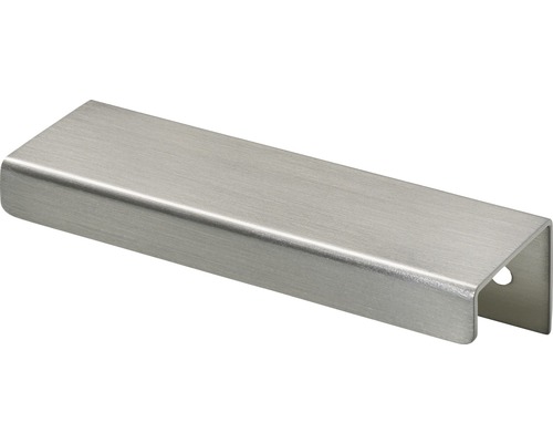Poignée de meuble aluminium aspect acier inoxydable LA 80 mm, 1 pièce-0