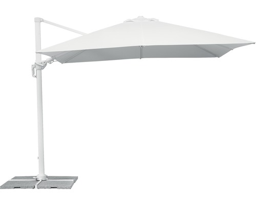 Parasol déporté Schneider Rhodos Twist Bianco 300 x 300 cm h 264 cm blanc-0