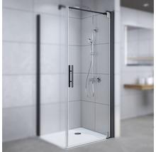 Porte de douche pour paroi latérale Breuer Europa Design 100 cm verre transparent, profilé couleur noir 0290031001005-thumb-0