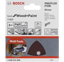 Lot de feuilles abrasives Bosch Starlock F460 6 pièces-thumb-0