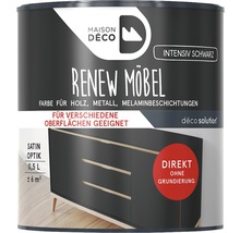 Peinture à effets pour meubles satin Maison Deco Renew, noir intensif, 500 ml-thumb-0