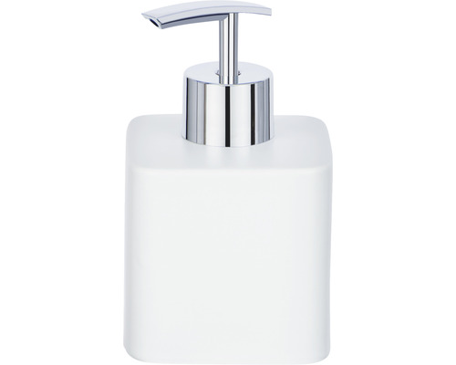 Distributeur de savon en céramique Hexa blanc mat-0