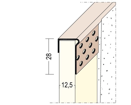 Profilé d'encastrement PVC PP 12,5 mm à enduire longueur 3,05 m botte = 50 pièces