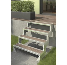 Escalier extérieur Pertura Tallis sans balustrade 2 pas de marche 100 cm métal-thumb-1