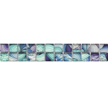 Frise en verre blanc/bleu/lilas mix 4,8x29,8 cm-thumb-0