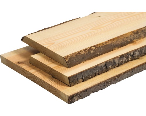 Massivholzbrett Douglasie beidseitig unbesäumt mit Baumkante 30x260-300x2000 mm-0