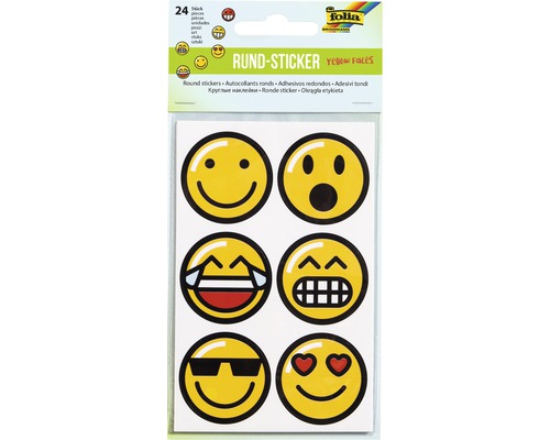 Sticker rond Emojis 24 pces