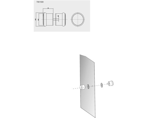 Poignées de rechange Form&Style blanc pour cabines de douche