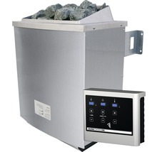 Poêle de sauna Karibu 4,5 kW commande externe incluse Easy-thumb-0