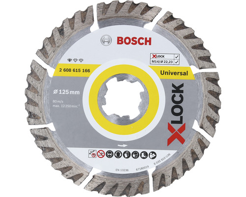 Disque à tronçonner diamanté Bosch Standard for Universal Ø 125x22,23 mm, fixation X-LOCK