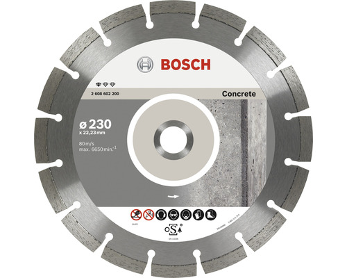 Disque à tronçonner diamanté Bosch Standard for Concrete Ø 230x22,23 mm