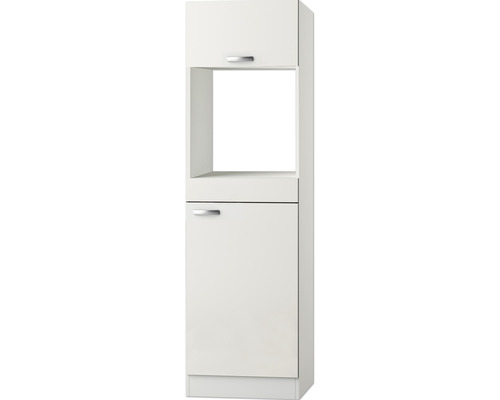 Caisson pour four/réfrigérateur encastrable de 88 Optifit Lagos286 60 x 57,1 x 206,8 cm façade blanc brillant corps blanc
