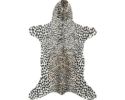 Peau artificielle Philippines Cheetah noir-blanc-marron 150x200 cm