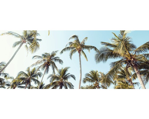 Tableau en verre Palms On Beach II 30x80 cm-0