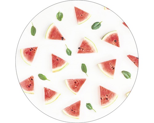 Tableau en verre rond Watermelon Pieces Ø 20 cm-0